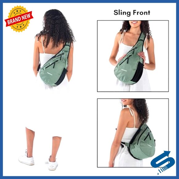 Anti-Theft Sling Backpack 10L Travel Bag RFID Protection  display picture 1